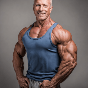 Portrait of bodybuilder Doug Brignole, smiling