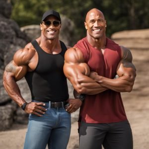 Dwayne The Rock Johnson who credits Arnold Schwarzenegger as a significant influence in their career